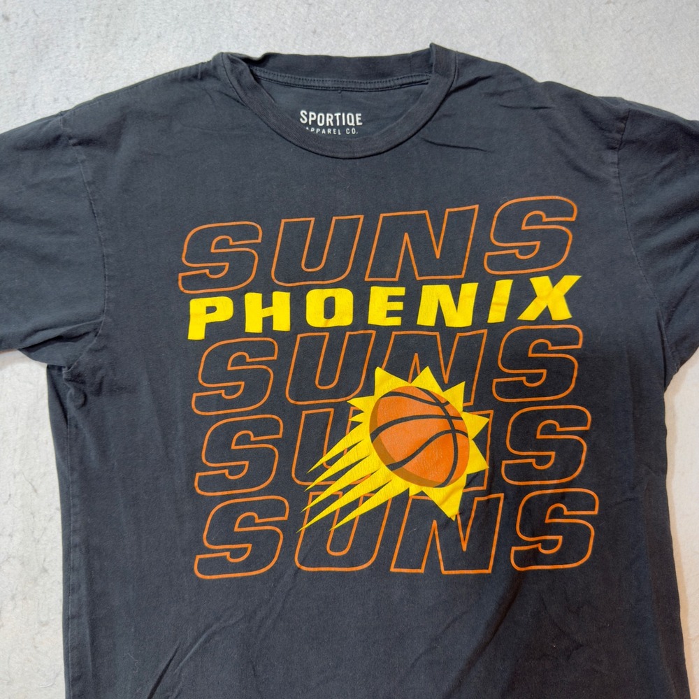 Sportiqe Phoenix‎ Suns NBA Graphic T-Shirt Mens Small Charcoal Black Cotton Tee